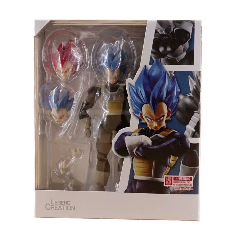 SHF Dragon-Balls Super Saiyan VEGETA Action Figure Articulated Joints Moveable Vinyl Figurine Doll Collection Model Toys